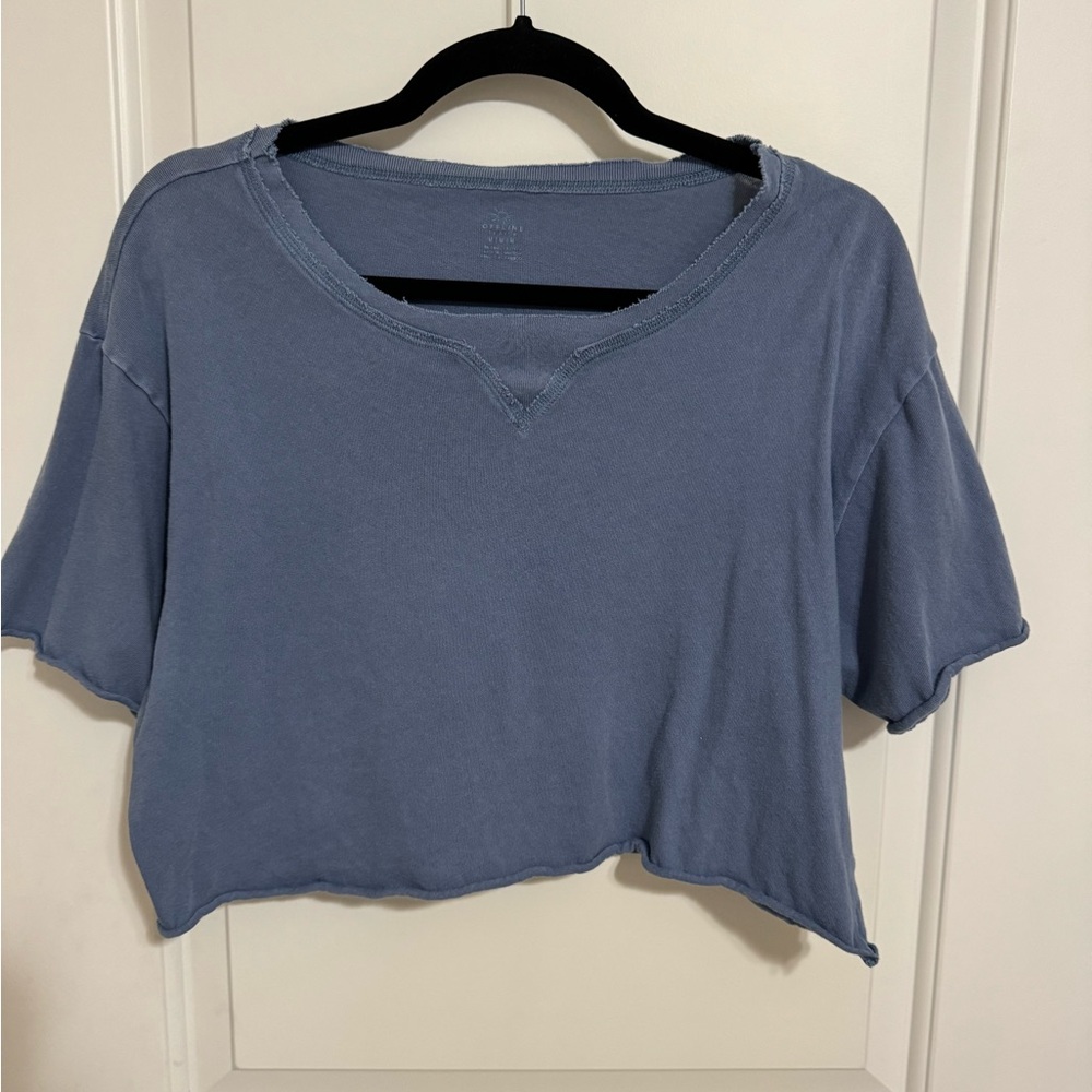 Navy Blue Aerie Crop Top